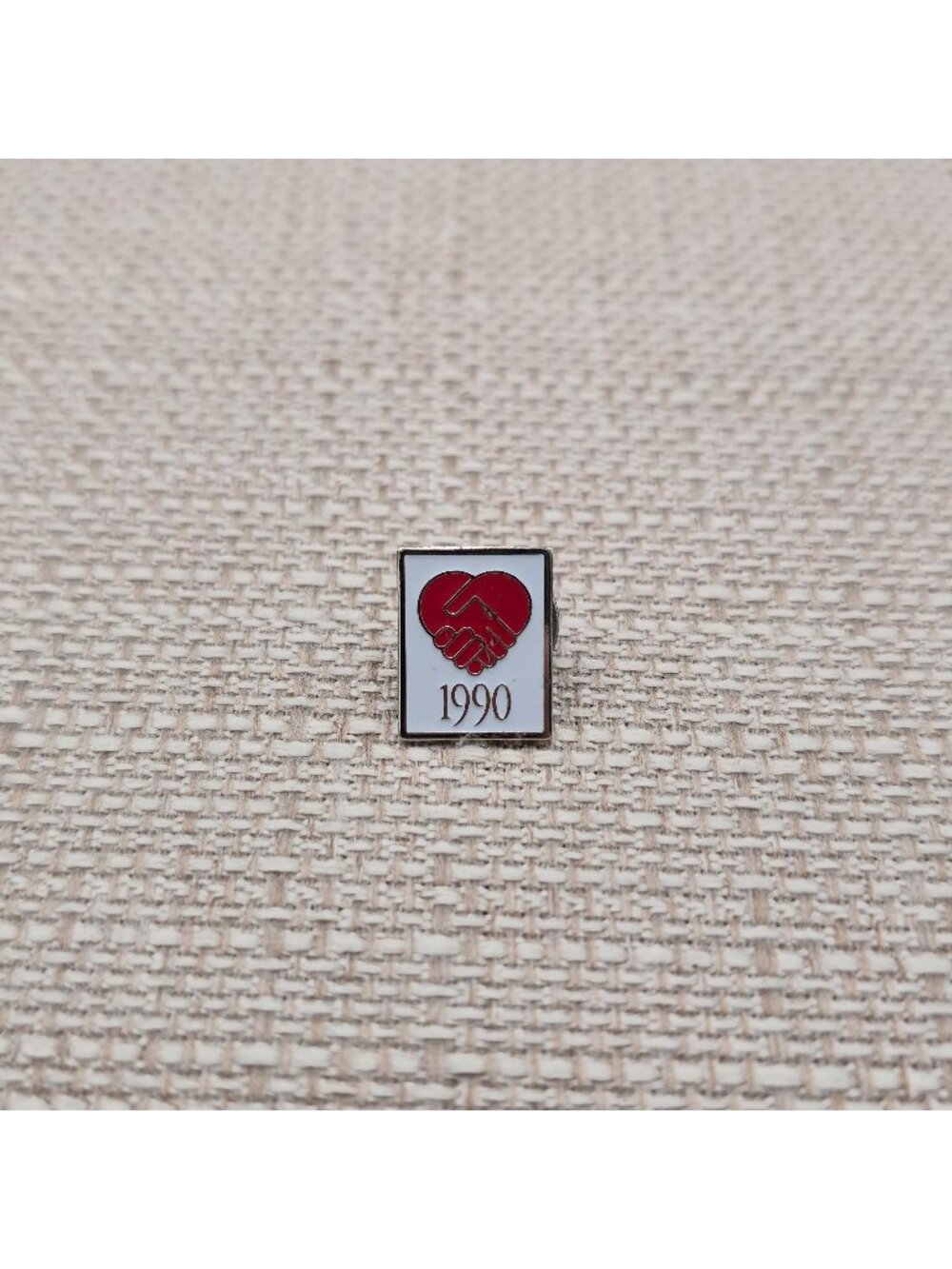 Vintage 1990 Boeing Employees Community Fund Handshake Heart Lapel Pin A8035